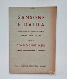 SANSONE E DALILA - C. Saint-Saëns. Libretto opera