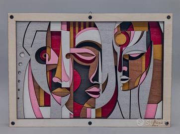 Quadro 3D scultura legno nobile Made in Italy