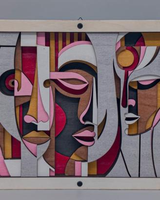 Quadro 3D scultura legno nobile Made in Italy
