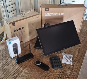 Tavoletta grafica Huion Kamvas pro 19 con staffa