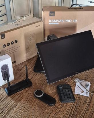 Tavoletta grafica Huion Kamvas pro 19 con staffa