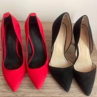 Scarpe decollete nere e rosse