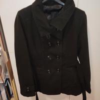 Cappotto nero donna caban