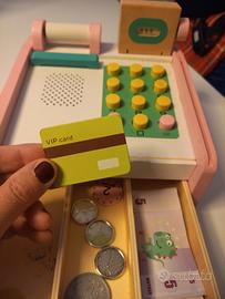 registratore di cassa in legno 