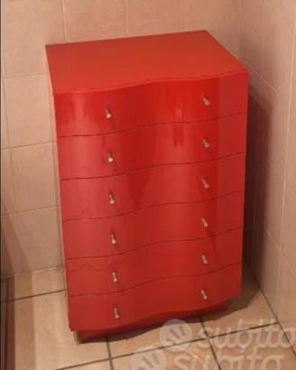 Cassettiera rossa