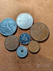 lotto monete Norvegia 