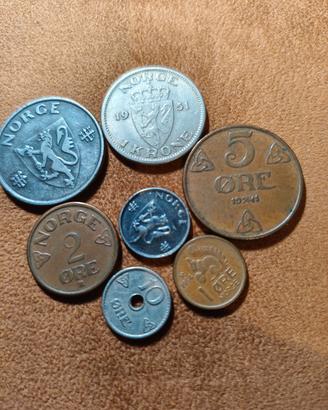 lotto monete Norvegia 