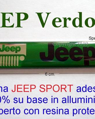 JEEP SPORT VERDE n° 2 stemmi logo scritta emblema