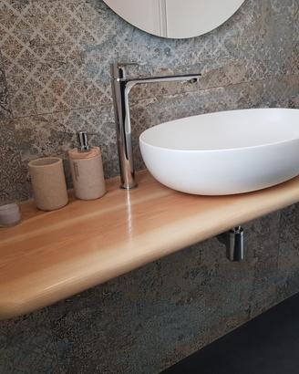 Mensola bagno in legno massello