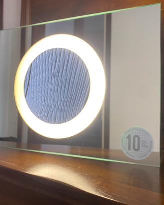 Specchio da tavolo rettangolare con luce led