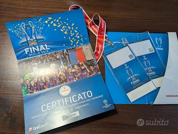 2 Sponsor Ticket + coriandoli Finale Champion 2015