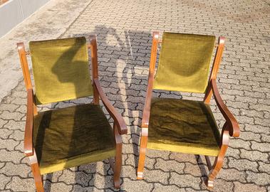 Coppia poltrone in velluto vintage 
