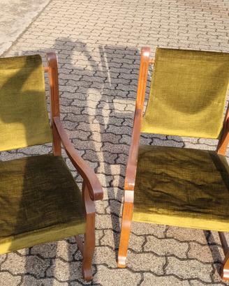 Coppia poltrone in velluto vintage 