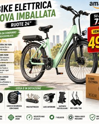 E-BIKE ELETTRICA 24” – NUOVA IMBALLATA