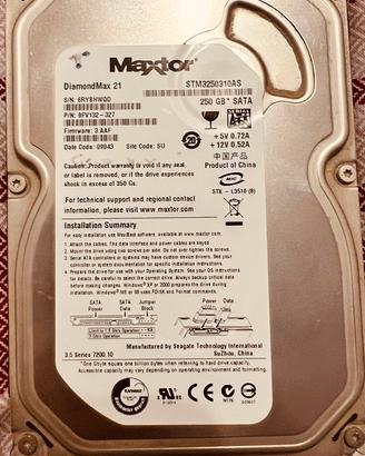 Maxtor 250 gb sata