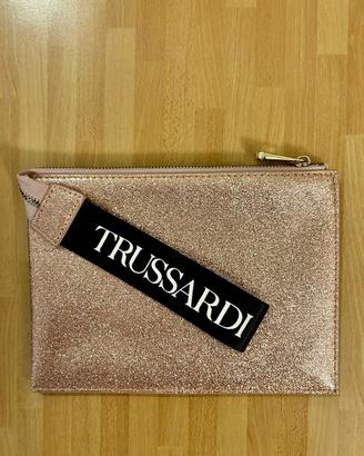 Borsa pochette Trussardi rosa donna
