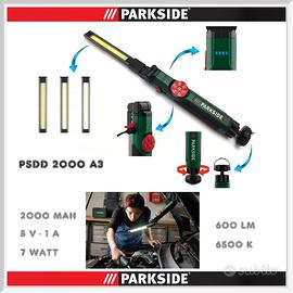 Parkside Lampada Led Ricaricabile Torcia PSDD 2000