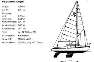 Barca a vela VTR 6m diritto di ormeggio