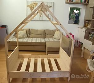 Letto Montessori da 120*60 a 190*80 cm naturale