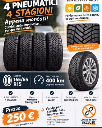 Pneumatici 4 stagioni Hankook kinergy 4S2
