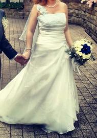 Abito Da Sposa - taglia 44 - Bianco e Azzurrino