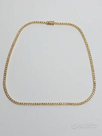 Girocollo tennis oro 18 kt e brillanti ct. 4.48