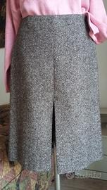 Gonna tweed marrone e bianco invernale Tg.44