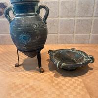 Anfora a spirale e ciotola etruschi