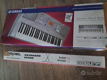 Tastiera elettronica Yamaha PSR-E303 + supporto 