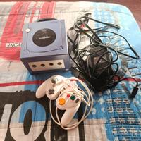 Nintendo game cube console con controller e cavi