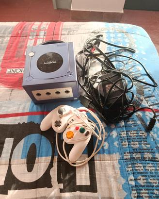 Nintendo game cube console con controller e cavi