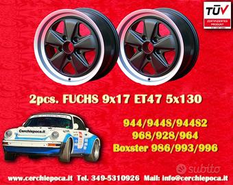 2 pz. cerchi Porsche Fuchs 9x17 ET47 944 1987- 944