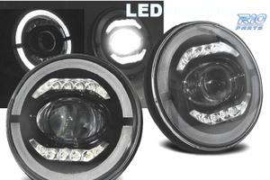 FARI PER JEEP WRANGLER 96-18 ANGEL EYES FULL LED N