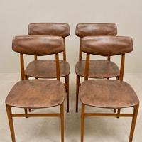 Set di 4 Sedie da Pranzo Mid-Century Style - Legno