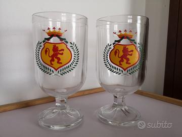 Bicchieri nutella stemma  leone vintage anni 70 