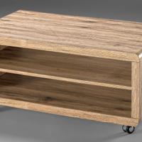 Tavolino da Salotto Scarlet Effetto Quercia ruote