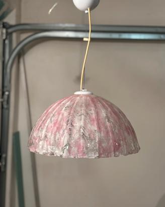 Lampadario rosa bianco