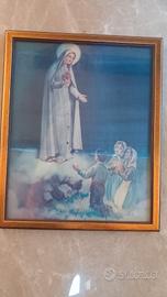 Quadro 3D lenticolare Madonna Fatima 27x12 cm