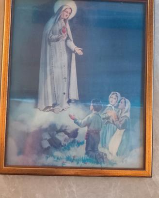 Quadro 3D lenticolare Madonna Fatima 27x12 cm