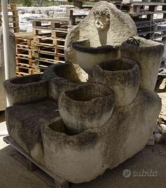 Fontana in Pietra Leccese con Maschera