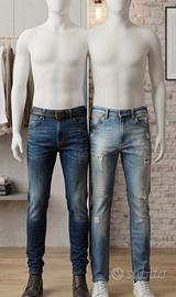 set 2 jeans uomo. taglia 48