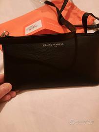 borsetta/portafoglio nera Campo Marzio,Pelle.Nuovo