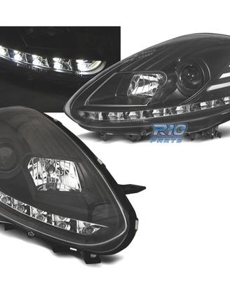 FARI DIURNI PER FIAT PUNTO 09-12 FONDO NERO