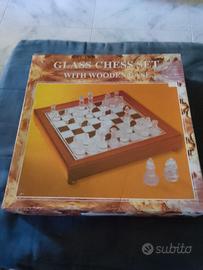 Gioco scacchi in vetro .