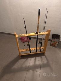 Lotto di canne da pesca