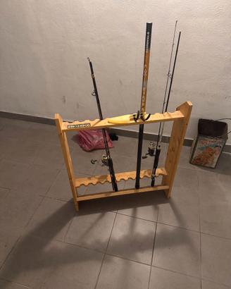 Lotto di canne da pesca