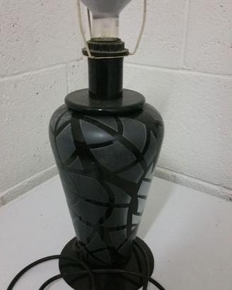 Lampada da Tavolo in Vetro Colorato nero