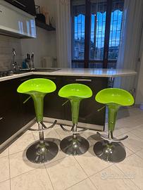 Set 3 sgabelli per isola/penisola/tavolo alto