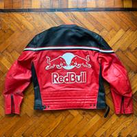 Giacca Red Bull Racing in pelle colore rosso/nero