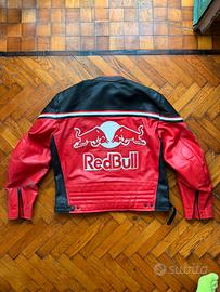 Giacca Red Bull Racing in pelle colore rosso/nero